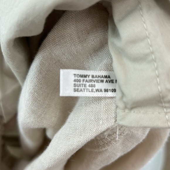 Tommy Bahama Men's Tan Linen Blend Shorts Travel Resort Golf Vacation Wedding - Picture 10 of 10